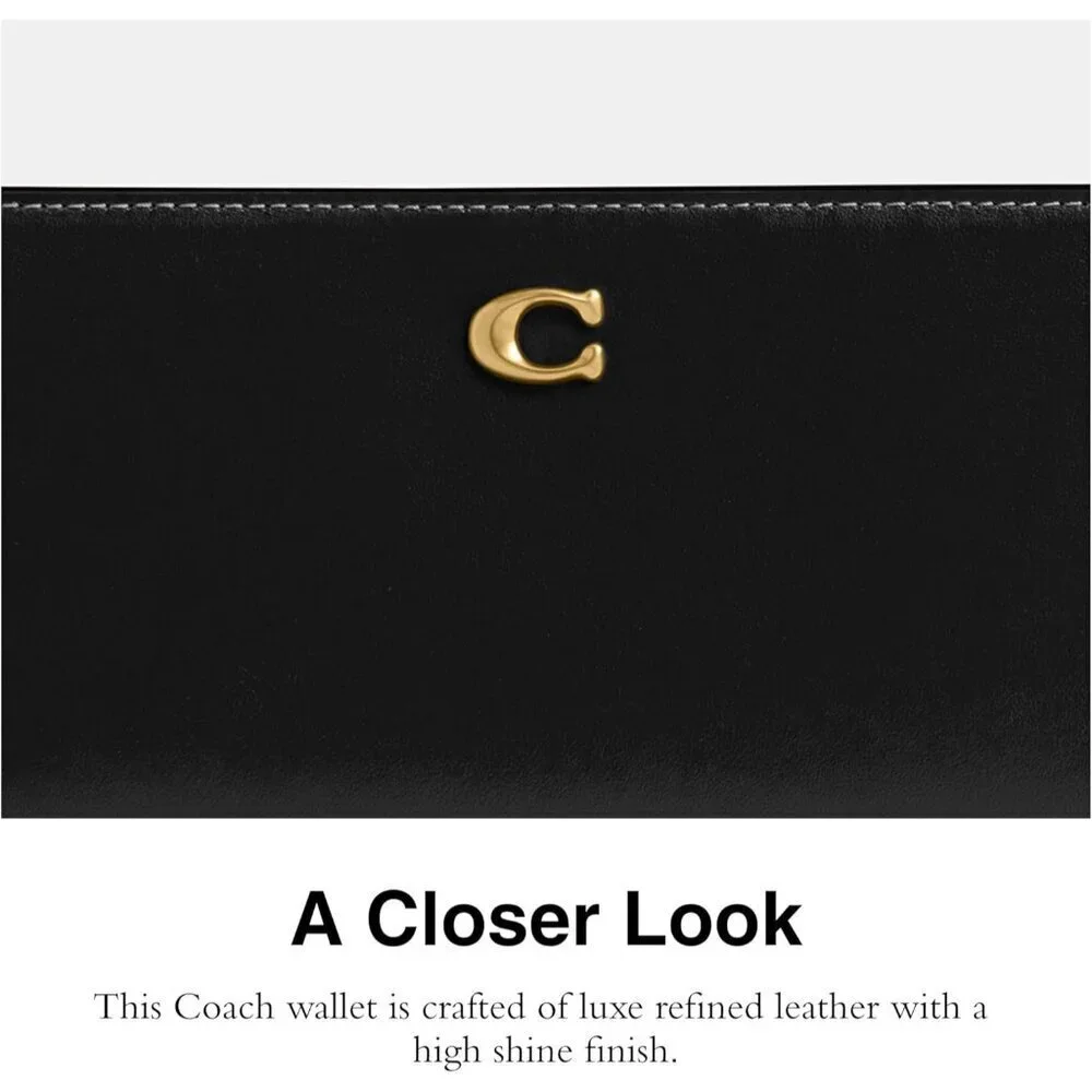Women's Essential Skinny Wallet, Black, One Size